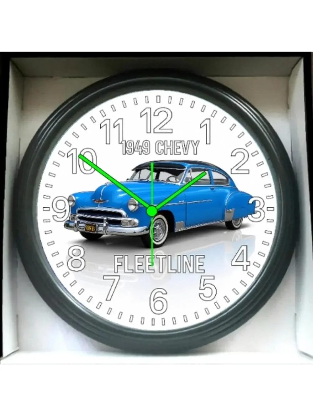 1949 Chevy Chevrolet Fleetline Glow in The Dark Wall Clock New!